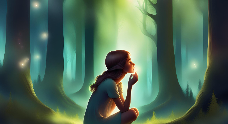 girl in the whispering forest